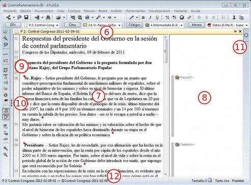 Interfaz principal con un documento activo