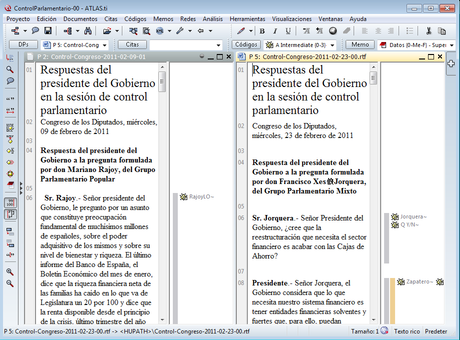 Visualización de dos Documentos Primarios